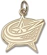 Columbus Blue Jackets New Star Logo 3/8" Charm/Pendant -14K/10K, Stainless Steel or Gold Plated