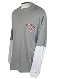 Russell Athletic University of Nebraska Big & Tall Long Sleeve Hangdown Crew Tee Shirt
