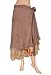 Silk Wrap Around Skirt Made By Recycled Printed Silk Sari with Umbrella Cut Two Layer, Long & Open Waist SKW01136