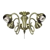 Ellington Fans UND42AB Four Light Light Fitter Light Kits & Accessories - Antique Brass