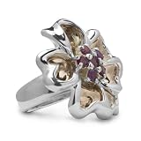 Carolyn Pollack Sterling Silver Rodeo Romance Blossoming Flower Copper Gift Ring