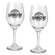 San Diego Chargers 2pc 14oz Wine Glass Set - Primary Logo NFL Football