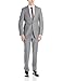 Calvin Klein Men's Marbry Extreme Slim Light Grey Two-Button Suit with Flat Front Pant