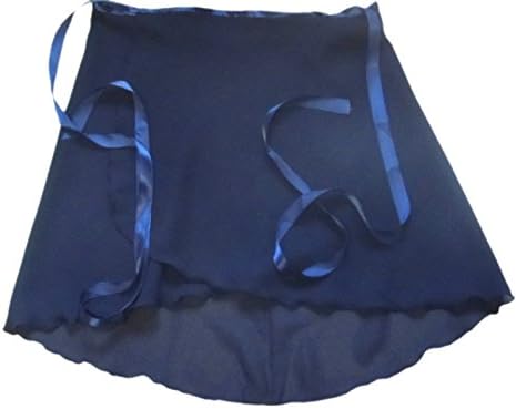 Navy Blue Georgette Wrap Ballet Skirt Adult Sizes