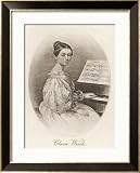 Clara Schumann Nee Wieck German Musician Wife of Robert Schumann as a Young Woman Collections Framed Art Poster Print, 27x33