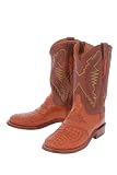 Lucchese 'T4915' Crocodile Cowboy Boots H/D Mens EE (Wide) - Cognac