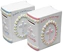 Baby boys christening book money box