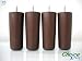Choice Parts - 5 Inch Dark Walnut Plastic Sofa Legs (Pack of 4 Replacement Feet) Standard 5/16 Size Bolt - Will Fit Couch, Love Seat, Chair or Ottoman Threading - Model #695