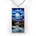 San Francisco Golden Gate Bridge Blue Moon Handmade Jewelry for Men or Unisex Dog Tag Style