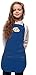 My Little Doc Royal Blue Kids Art Smock Art Class Embroidery Design Poly/Cotton Twill Fabric (Regular 4 to 7 Years)