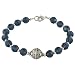 EXP Handmade Navy Blue Crystal & Silver Bracelet