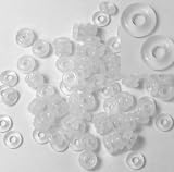 500 Stop Beads Inserts Silicone Rubber Donut Spacers Fits European Charm Bracelets Clip Over Stoppers Wholesale lot Jewelers Pack