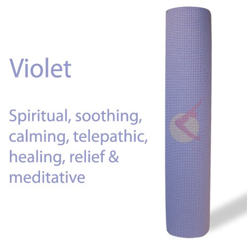 Aurorae Yoga Mats - Ultra Thick, Extra Long with Focal point Icon and Illuminating Colors. SGS approved Free from Phthalates and Latex. Great customer service and all products guaranteed. Violet