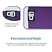 ULAK Galaxy S6 Case, S6 Case, 2in1 Hybrid Dual Layer Slim Protective Case Cover with Card Slot for Samsung Galaxy S6 (Plastic Hard Shell and Flexible TPU) (Purple/Purple)