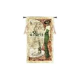 Review ArtExpression  / Exposition International - Artist: Fabrice De Villeneuve - Fabric Size: 53.00 by 30.00 inches Wall Tapestry with hanging rods and tassels included