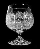 Set of 6 Bohemian Handmade 24% lead crystal Czech Republic Brandy Snifters