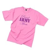 Pink "Proud Army Mom" Print T-Shirt - Medium