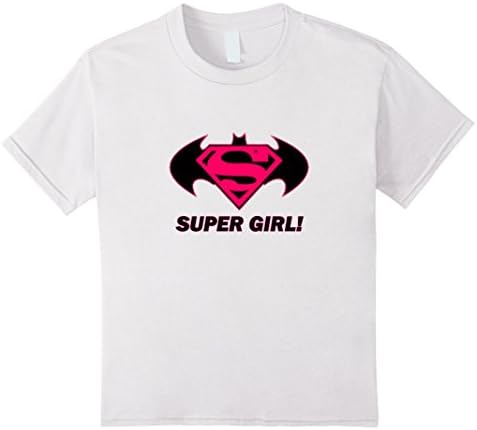 Kids Super Girl T Shirt - Bat Girl - Super Hero T Shirt 8 White