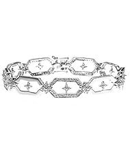 14k White Gold Pave Diamond Bracelet 15.6g (2.60Cttw, VS Clarity, F Color)