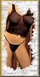 y2 Elegant n Unique - Fishnet Cami Top and Matching Thong One Size