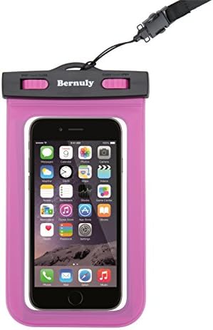 Universal Waterproof Case, Bernuly Cell Phone Dry Bag for Apple iPhone 5S, 6S 6, 6S Plus, 7, Samsung Galaxy S7, S6 Note 5 4, HTC LG Sony Nokia Motorola up to 6.0" diagonal (Magenta)
