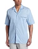 Nautica Mens Seaview Plaid Camp Sleep Shirt