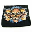 Barbed Wired Skulls Black T-Shirt Short Sleeve Large