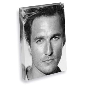 MATTHEW McCONAUGHEY - Canvas Print (LARGE A3 - Signed by the Artist) #js001