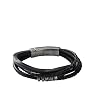 FOSSIL  JF85299040 Herren Armband Leder schwarz Ed&hellip von Fossil
