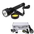 AGPtek 3200LM 380mm Hid Rechargable Flashlight Kit 35W Including 6600mah Li-ion Battery And Car Charger