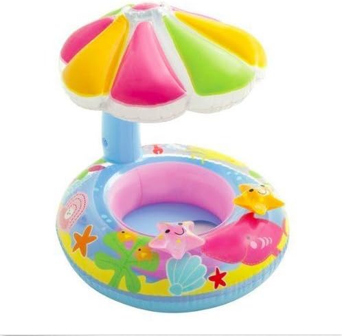 Kids Inflatable Sunshade Water Ring, Baby Floating Swimming Pool Fish Float