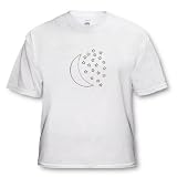 CherylsArt Stars - Moon and Stars Outline Art Drawing - T-Shirts