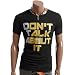 Doublju Mens SLIM FIT WORD PRINTED T-SHIRT (DJ76)