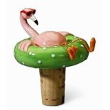 Tropical Pink Cool Flamingo Wine Cork Bottle Topper