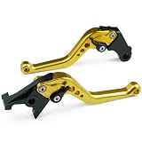1 Pair of Short gold CNC Adjustable Motorcycle Brake Clutch Levers Fit For Honda CB600F Hornet 2007-2011