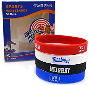 Best Space Jam 22 MURRAY Wristband By SWBFAN High Quality, 3D Printed Tune Squad Bracelets-Set Of 4 Unique, Tune Fans Perfect Gift For Kids, Teens &amp; Adults (Adult 7.95x0.47x0.07 Inches, MURRAY SET)