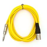 SEISMIC AUDIO - SATRXL-M10 - Yellow 10' XLR Male to 1/4