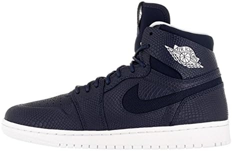 Nike's Jordan's Men's Air Jordan 1 Retro High Nouv Basketball Shoe Mid Nvy/Lght Bn White Infrrd 2 12D(M)US