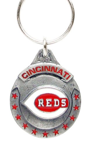 Pewter MLB Team Logo Key Ring - Cincinnati Reds