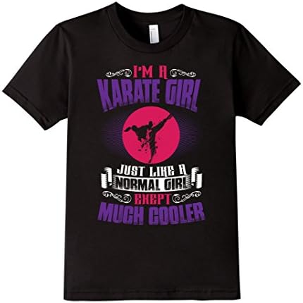 Kids "I'm A Karate Girl" T-shirt for Karate Girls 8 Black