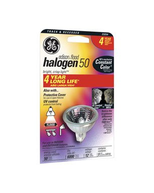 Halogen Light Bulb Floodlight Indoor EXN 50 Watt 12 Volt 40 Degree Beam Spread Push Pin Base
