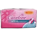 Carefree Ultra Protection Pantiliners, Regular with Wings, Unscented, 32 each (Pack of 2)