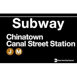 Chinatown Metal Subway Sign