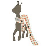 TutimNYC Pacifier Clip Toy Sitter Teether Keeper for Vulli Sophie the Giraffe - Tangerine Sun