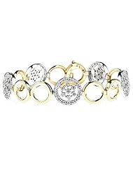 14k Two-Tone Gold Diamond Circular Bracelet 15.6g (1 1/2Cttw, SI Clarity, H Color)