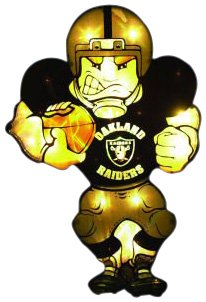Oakland Raiders Double Sided Car Window Light Up Player