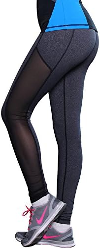 Giveni® Yoga Running Long Pants Fitness Gym Leggings Tights (Grey, M/8)