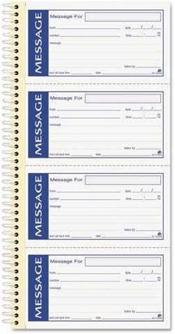 Adams Business Forms Write `n Stick Phone Message Pad, 2 3/4 x 4 3/4, Two-Part Carbonless, 200 Forms (SC1153WS) by Adams Business Forms
