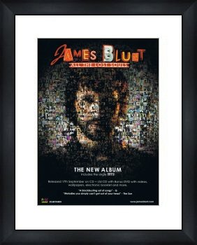 JAMES BLUNT All the Lost Souls - Custom Framed Original Ad - Framed Music Poster/Print