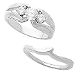14K White Gold Diamond Wedding Set - 0.57 Ct.